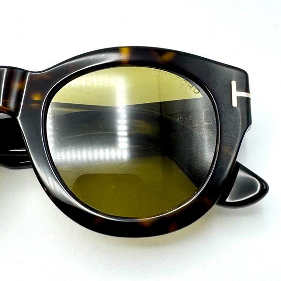Tom Ford Sunglasses Lucinda TF1212 52N Havana Round Frame Green Lens 48-24-145 main image 8